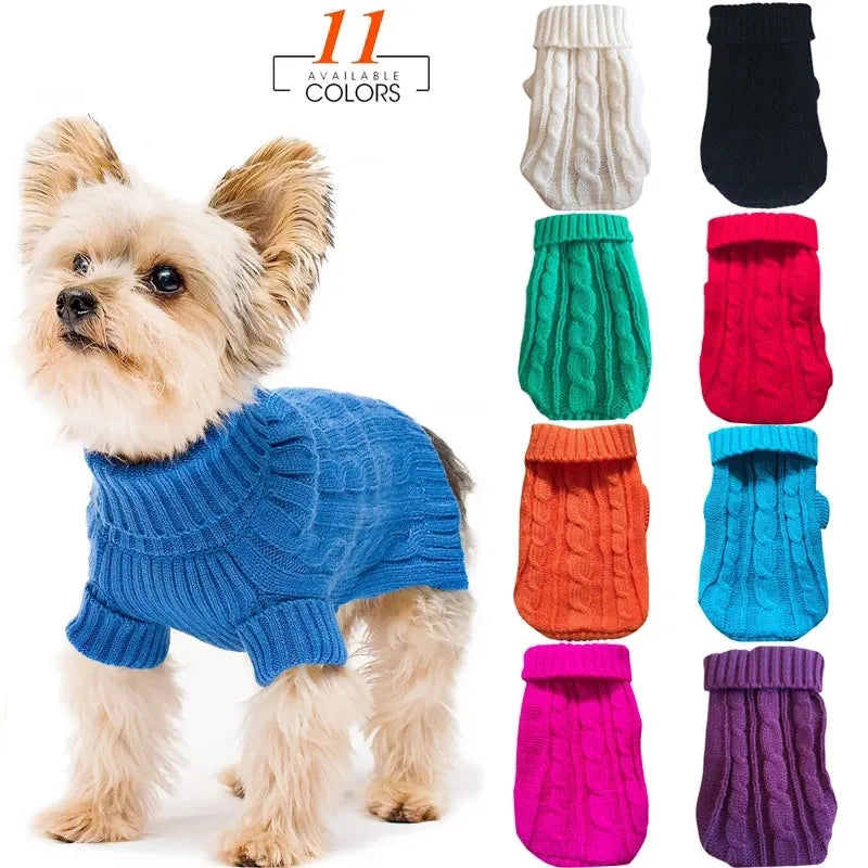 Knitted Dog Winter Clothes