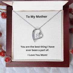 Golden Heart Mothers Day Necklace