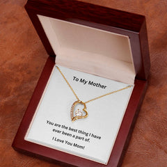 Golden Heart Mothers Day Necklace