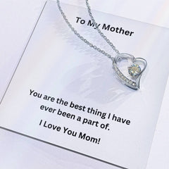 Golden Heart Mothers Day Necklace