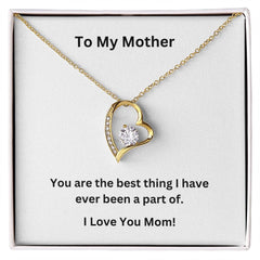 Golden Heart Mothers Day Necklace