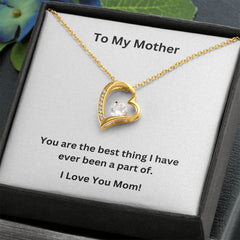 Golden Heart Mothers Day Necklace