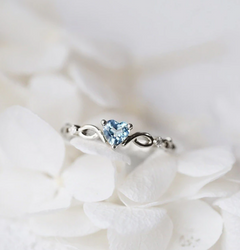 Huitan Simple Heart Ring