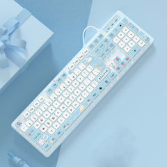 Wired Keyboard for Office PC with Mute Click