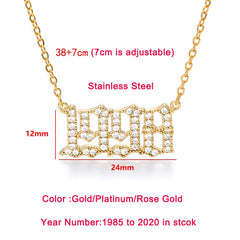 Birth Year Number Necklace